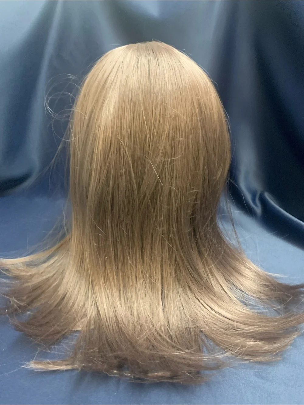 Long Straight Layered Wig with Bangs – Ash Brown Dimensional Highlights